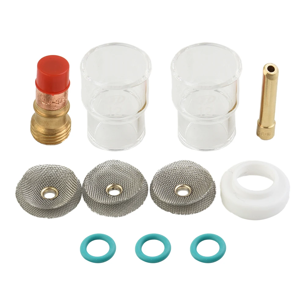 Gas Lens Kit 3/3For 2 Inch #1For 2 Cup Designed for WP17 WP18 WPFor 26 for tig Torches Using For 2.4mm Collet Mounting