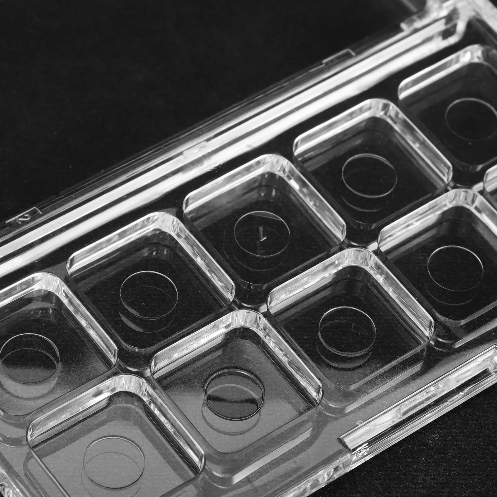 Paleta de maquillaje de plástico transparente, organizador DIY para sombras de ojos, colorete, lápices labiales, pinturas de acuarela, almacenamiento de viaje, bandeja de paleta de maquillaje