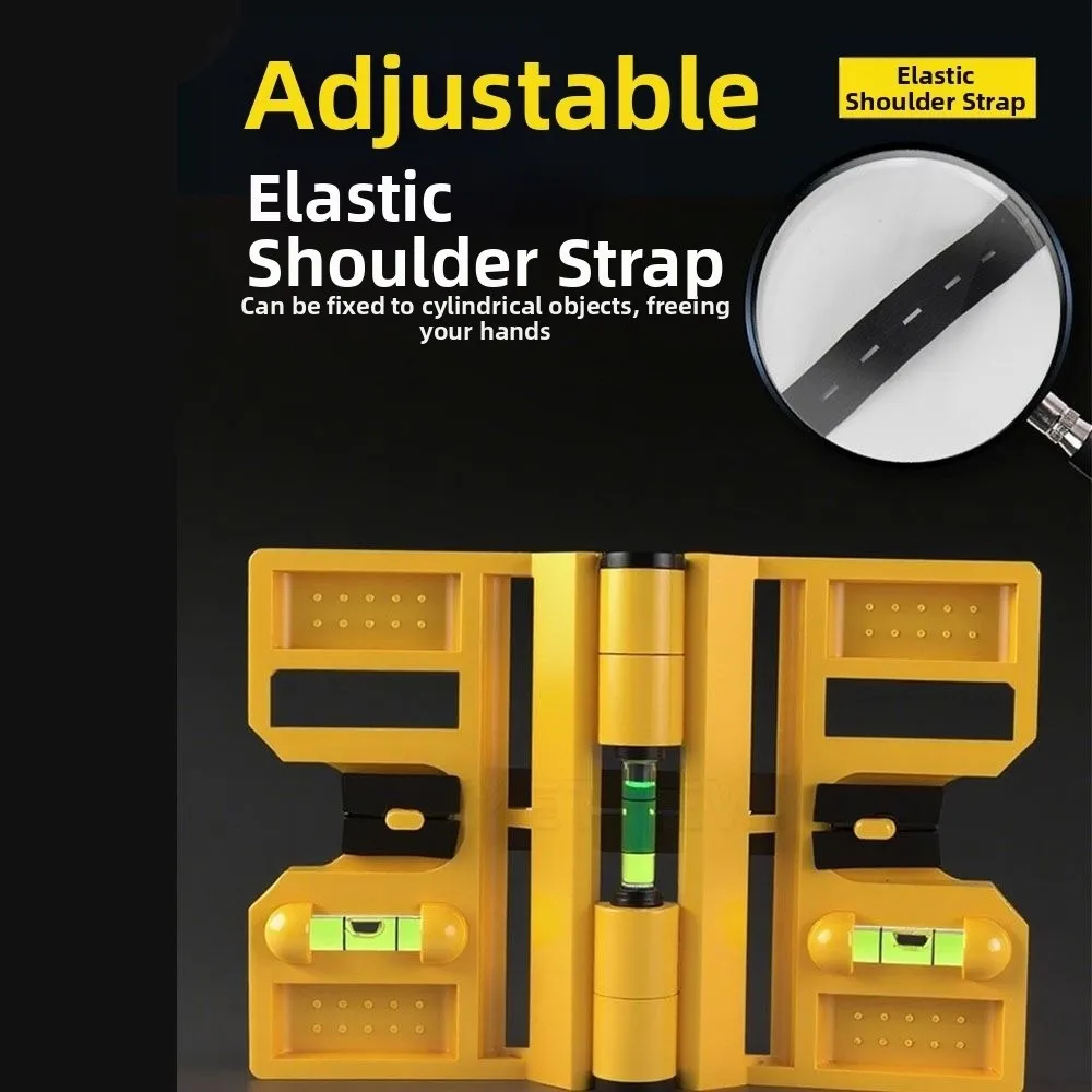 مقياس مستوى الكحول القابل للطي متعدد الوظائف أداة تسوية احترافية متينة مغناطيسية قابلة للتعديل لتسوية الأنابيب