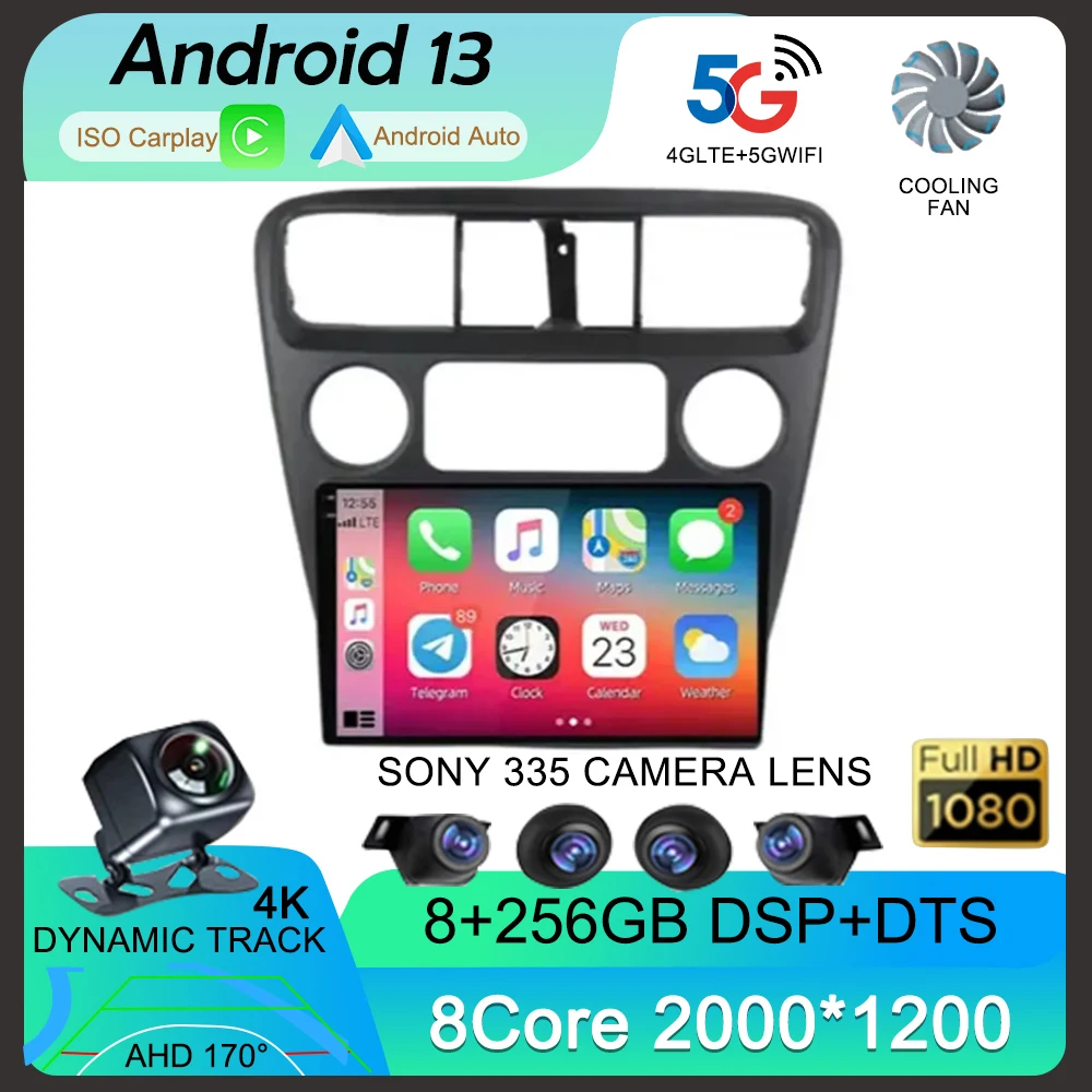 

Android 13 For Honda Accord 6 1997 - 2002 Car Radio Multimedia Player Navigation Stereo GPS Auto Head Unit No 2Din DSP WIFI 5G