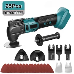 18V Brushless Electric Cordless Oscillating Multitool Home DIY Trimmer Saw Renovator Woodworking Power Tool For Makita Batteries