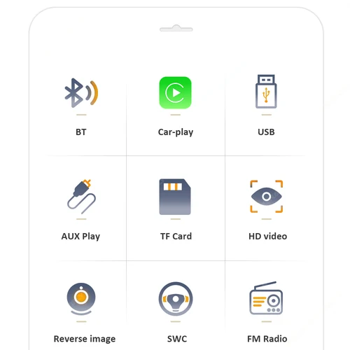 Imagen 2 del producto MEKEDE 1din 1 DIN Radio de coche 1 Din reproductor Multimedia Audio y vídeo Universal con CarPlay Android Auto 7 ""IPS pantalla retráctil