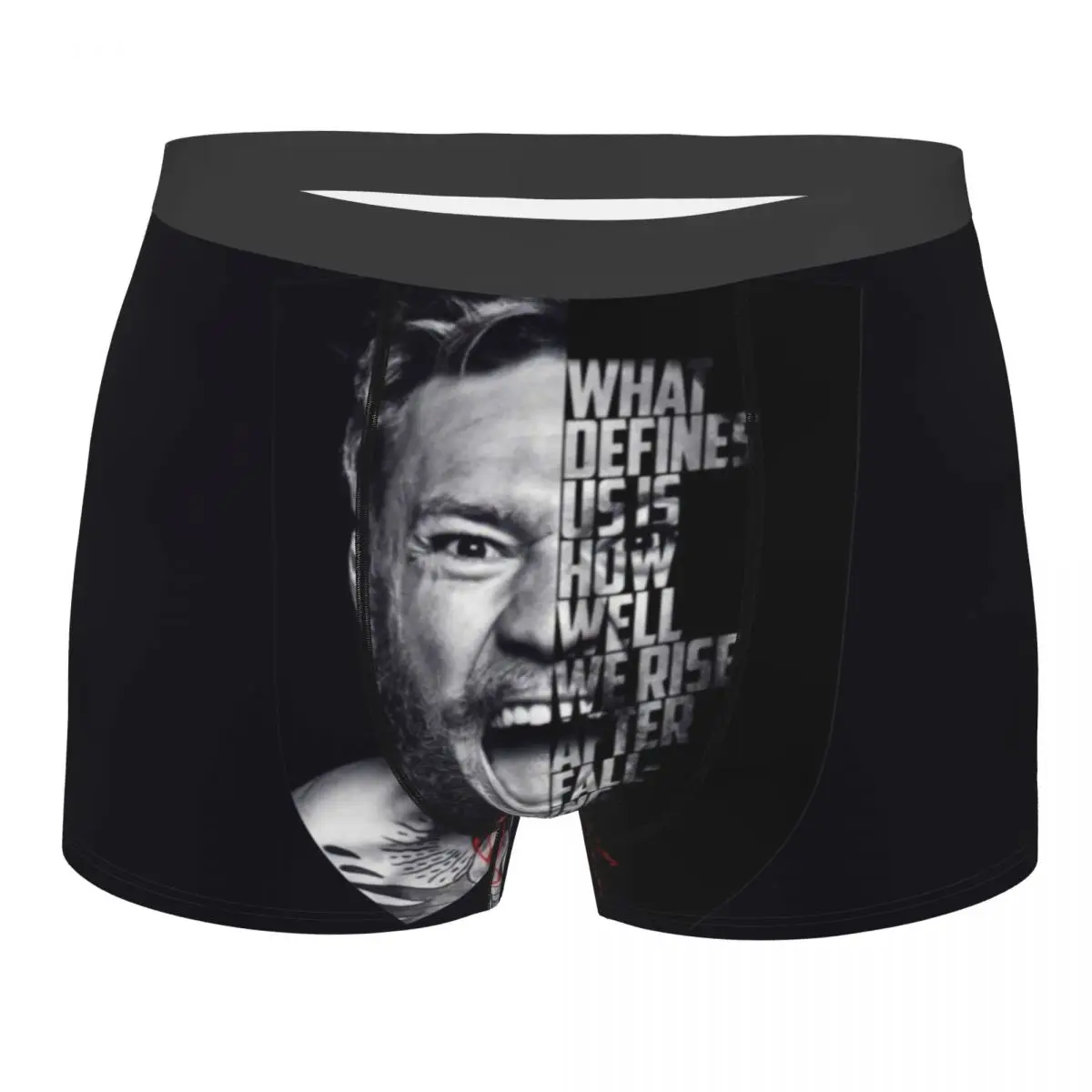 Man Conor McGregor Quote Underwear Ireland Famous Boxing Funny Boxer Briefs Shorts Panties Homme Breathable Underpants Plus Size