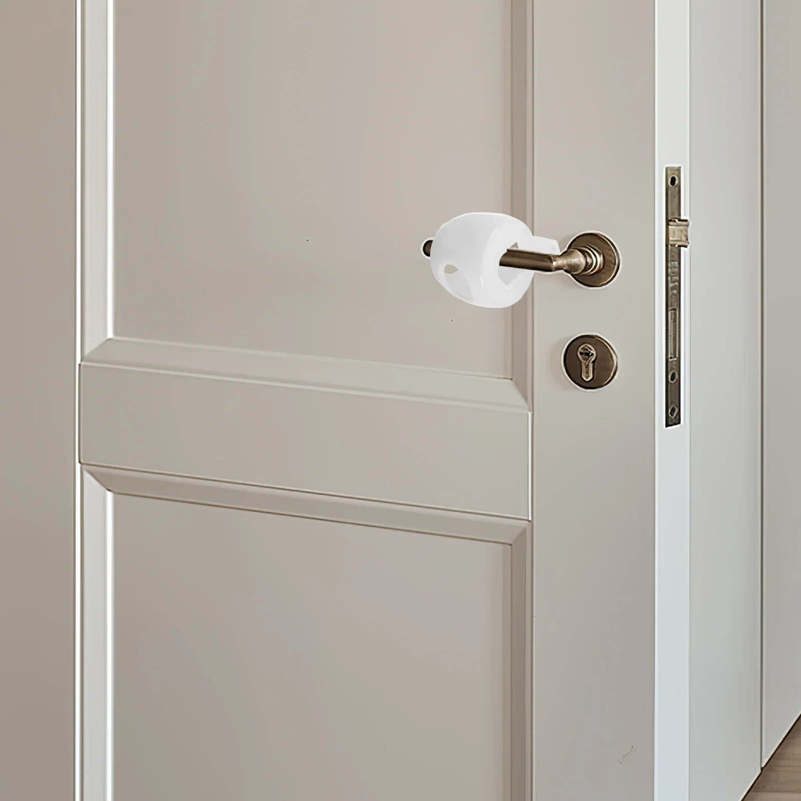

6Pcs Safety Door Handle Covers White Round Knob Protector for Toddler Childproof Baby Proof Anti-Collision Guard Universal Fit
