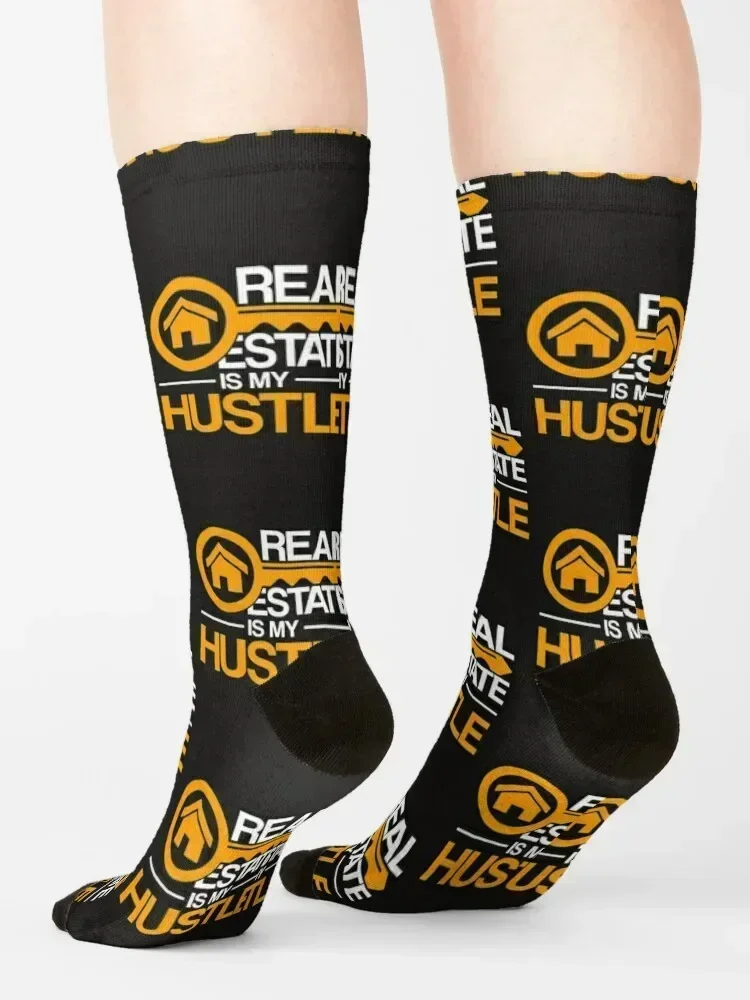 Realtor Real Estate Is My Hustle Funny Realtor Socks Non-slip Lots custom cool Socks Ladies Men's