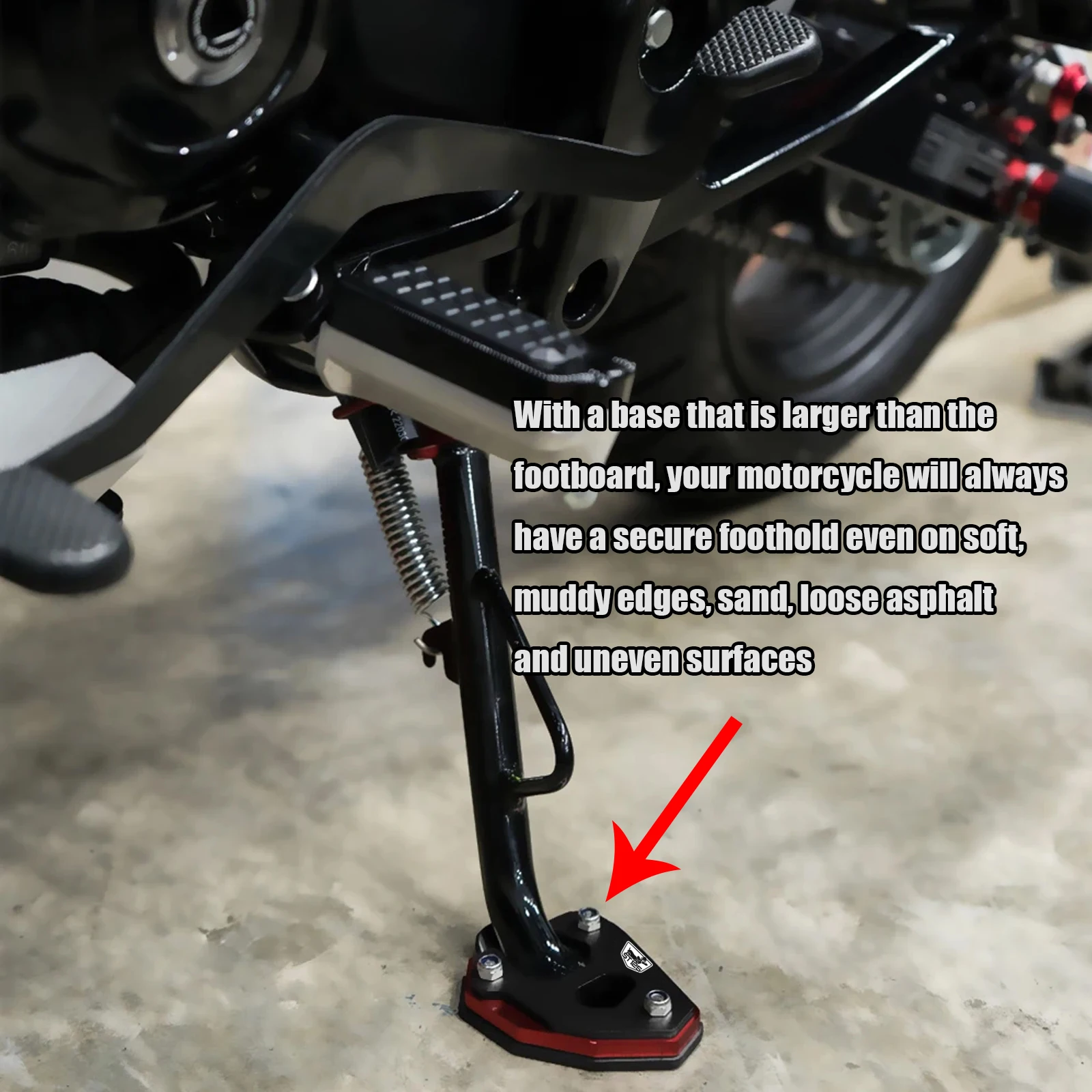 For DAX125 ST125 2024 Motorcycle Kickstand Foot Side Stand Extension Pad Support Plate Pedal Footrest 2023-2025 accessories