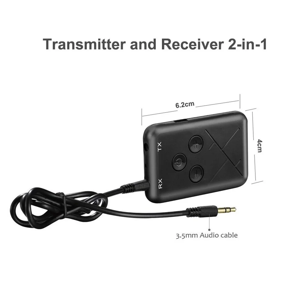 Bt101 2 في 1 محول استقبال الارسال الأسود اللاسلكي الصوت جهاز الموسيقى ستيريو الكمون المنخفض للوحة الألعاب #5