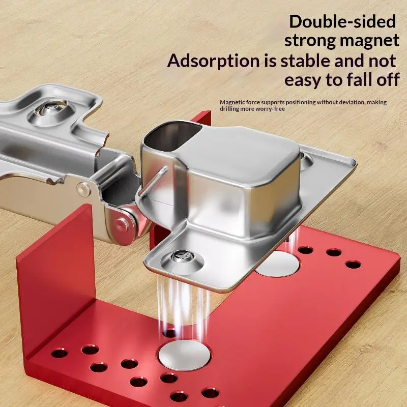 Magnetic Cabinet Hinge Spacer 2mm Gap Alignment Tool High Accuracy for Kitchen Bathroom Cabinet Door Fitting DIY Woodworking