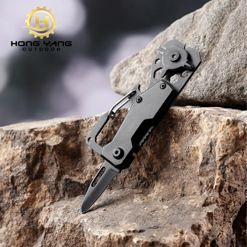 

Outdoor Multifunctional Mountaineering Buckle Bottle Opener Portable High Hardness EDC Mini Pocket Folding Small Knife Tool