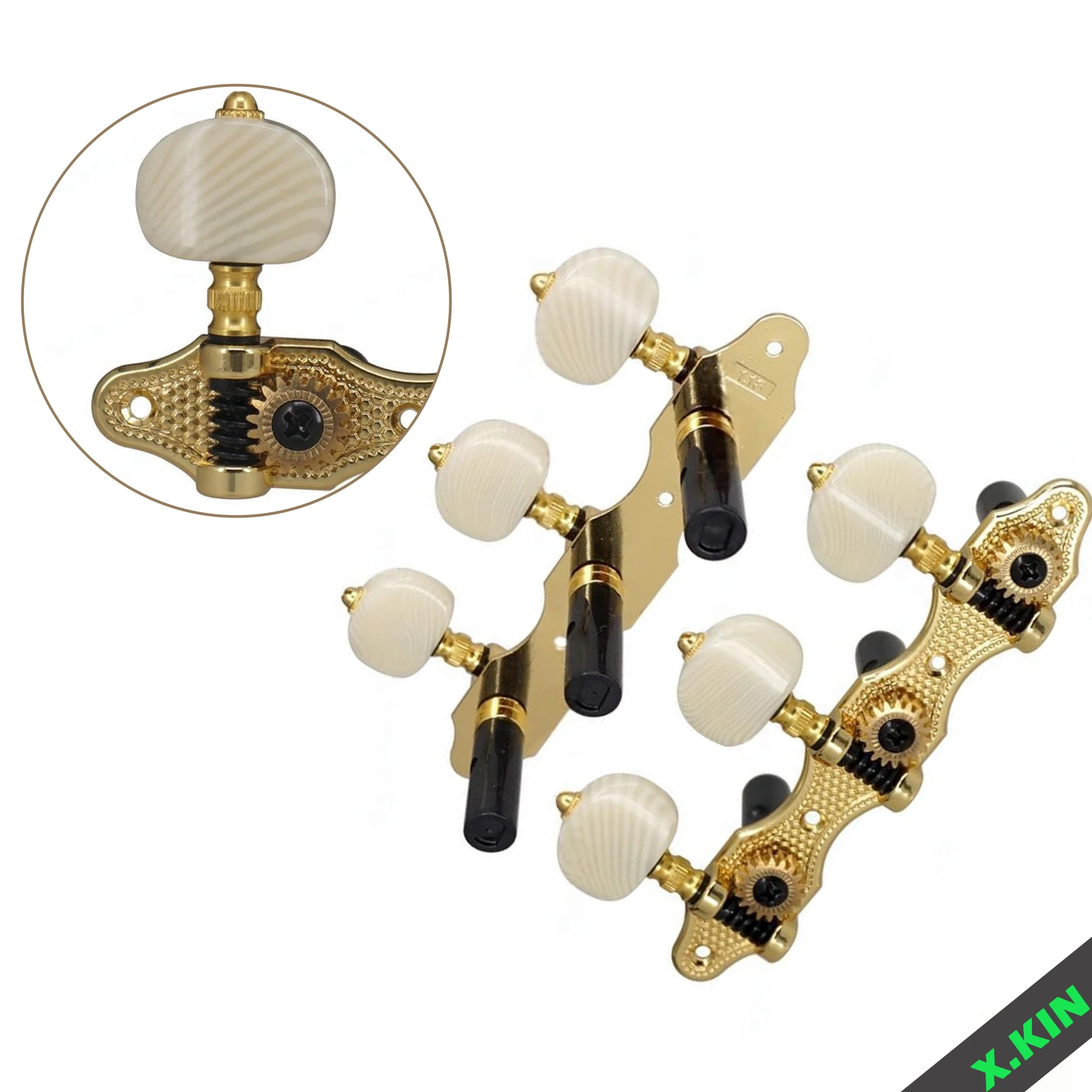 

2 шт. классические колки для настройки акустической гитары, 1:18, 3 левые, 3 правые, мини-колки для гитар, сменные ручки