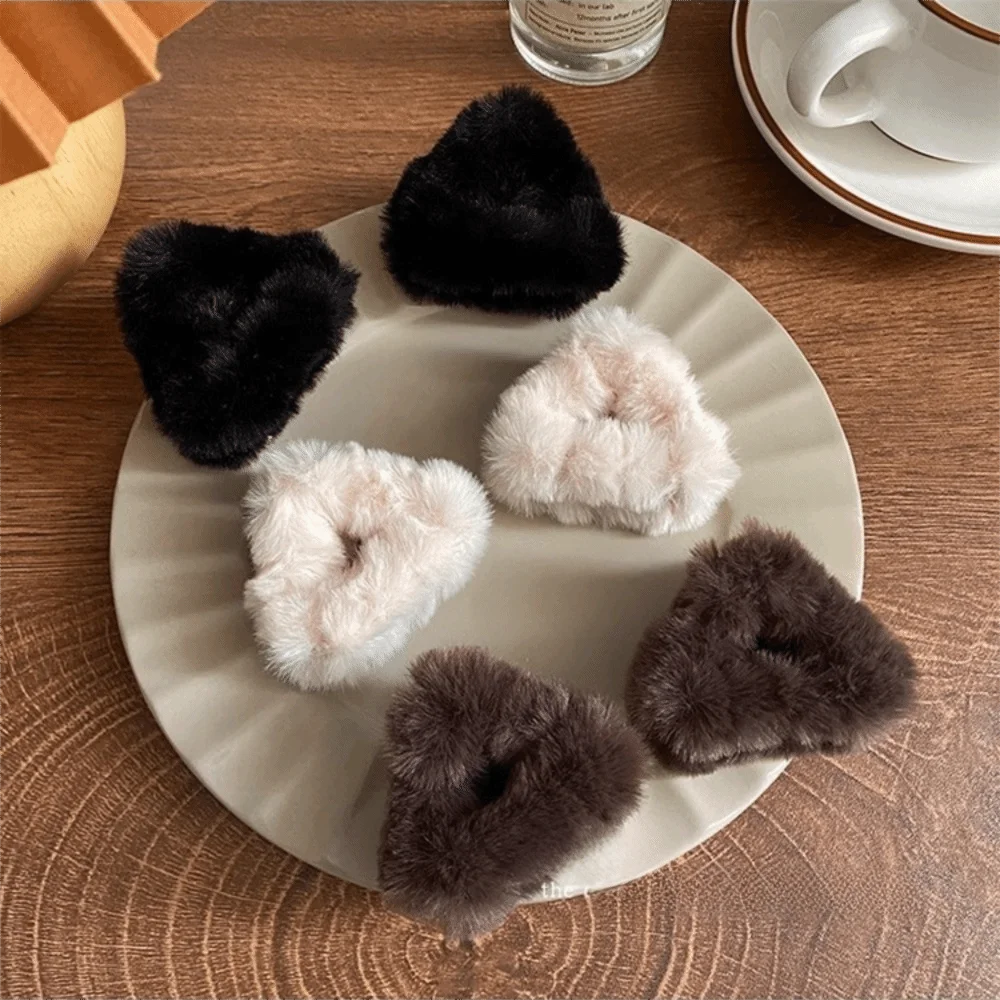 New Fashion Cute Versatile Hair Clips Cat Ear Shape Fluffy Ponytail Clips Sweet Style Women Hairpins Women Head Wear Accessories