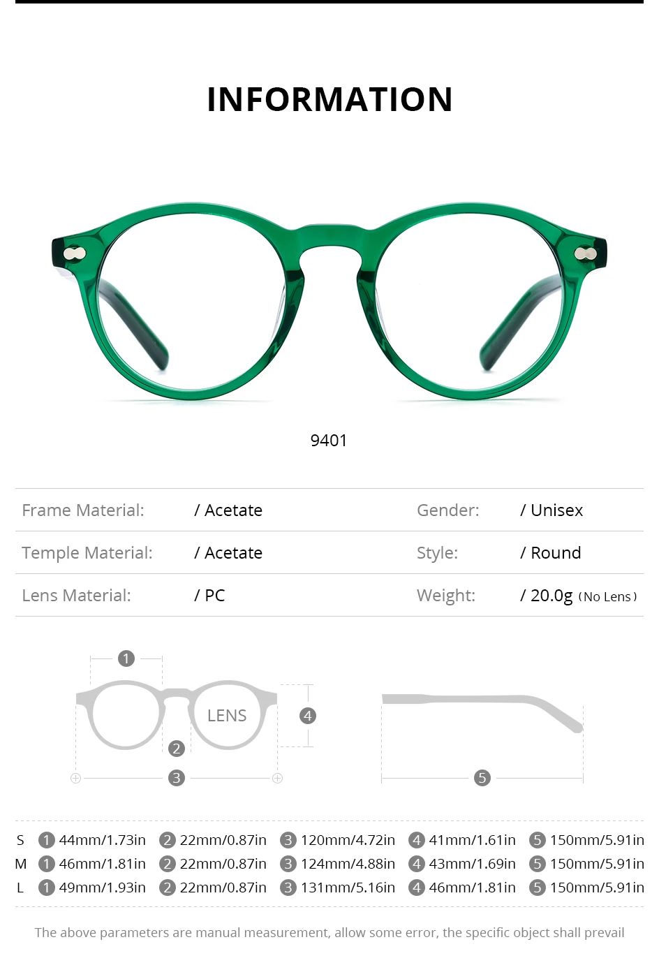 HEPIDEM Acetat-Brillengestell für Damen, 2025, neue runde Brillen, japanische handgefertigte Brillen für Herren, Johnny Depp Miltzen Brillen 9401 – Detail 4