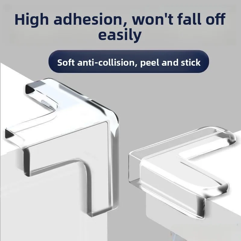 Childproof round Corner Table s Protection Silicone Caps Anti-Colion Drop ape Transparent Protection Stiers for Ba...