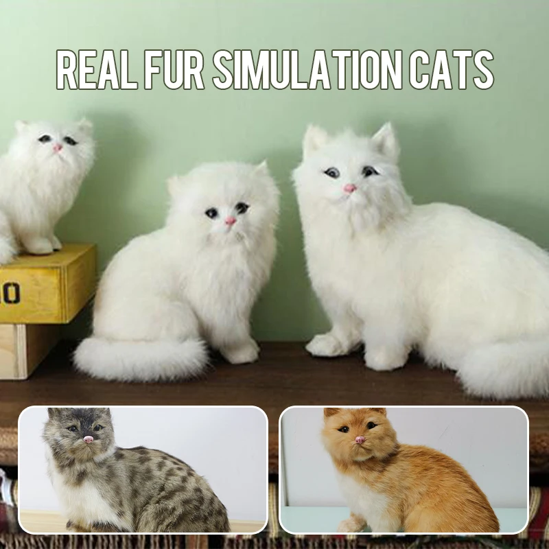 

Realistic Cute Simulation Persian Cats Handicraft Home Decor Ornaments Toys Cat Dolls Kids Gift Table Decor Photography Props