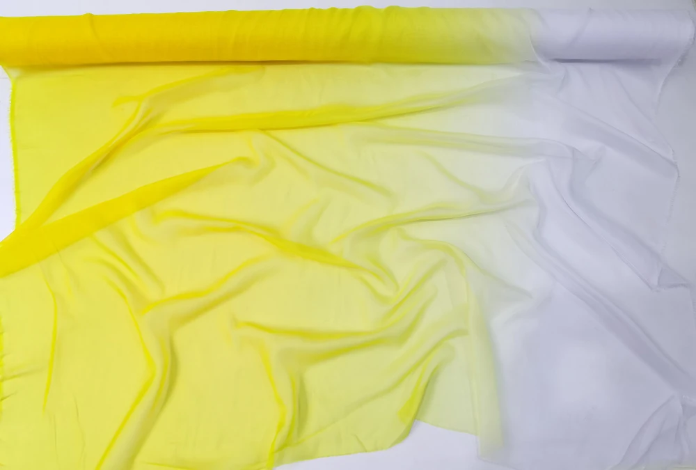 Farbverlauf-Imitat-Seidenstoff 30D Chiffon-Gewebe für Kleider, 2-Farben-Stoff für Tanzkleidung, Hochzeitsstoff Meterware – Detail 13