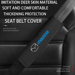 1PC Imitation Deer Leather Car Seat Belt Cover Adult Child Shoulder Protector Padding For Mazda 3 6 CX-3 CX-4 CX-5 CX-7 CX-9