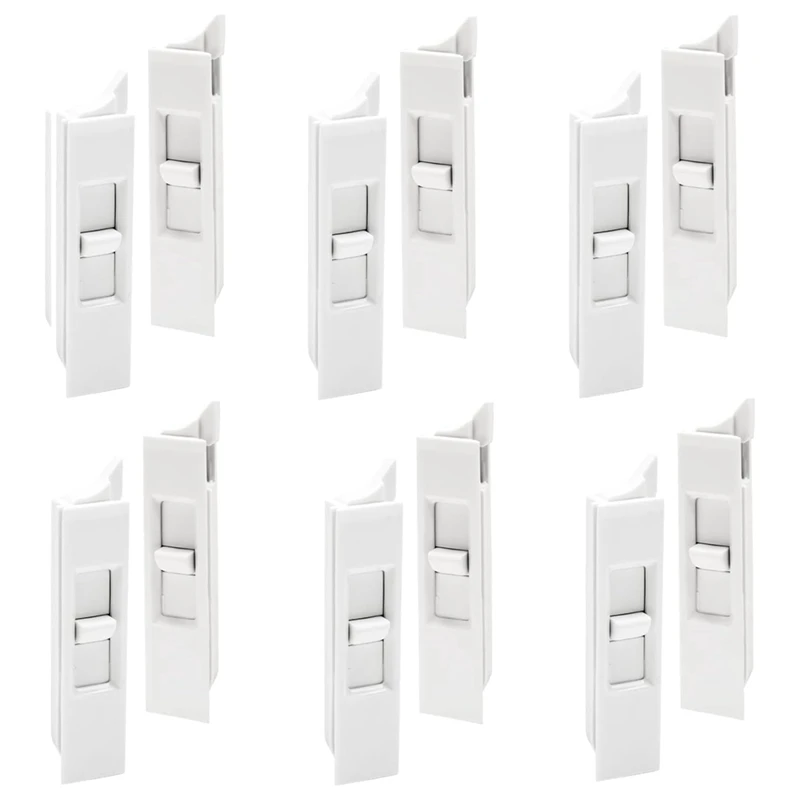 

LUCK-6 пар наклонной защелки, пластиковая конструкция, замена наклонной защелки для окон, пара защелкивающих защелок, подпружиненный замок для оконной защелки