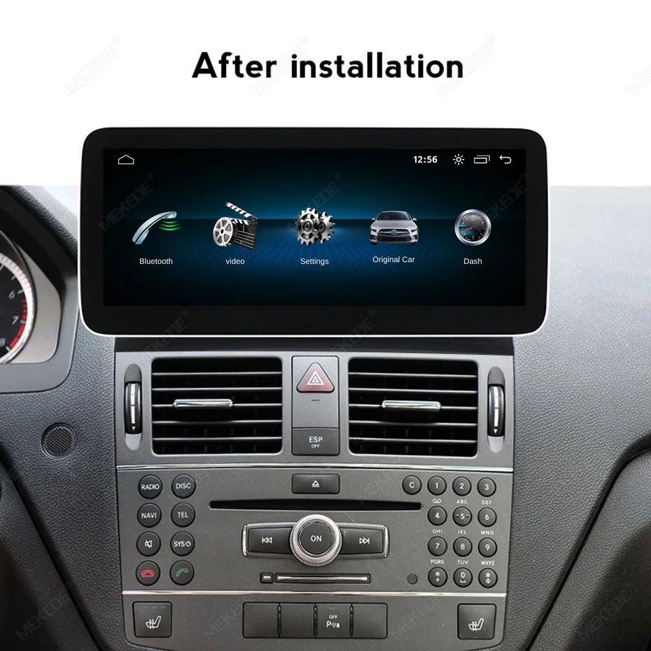 Autoradio intelligent MEKEDE avec CarPlay sans fil et Android Auto pour Mercedes-Benz Classe C W204 S204 2008-2010 NTG4.0, écran d'infodivertissement automobile, système double Linux, écran tactile, navigation GPS, lecteur multimédia, commande au volant, entrepôt UE