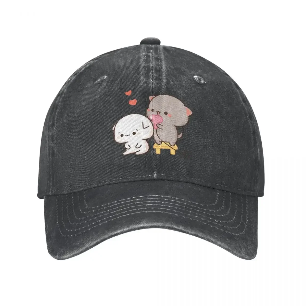 Peach And Goma Mochi Cat Blowdry Baseball Cap cowboy hat Peaked cap Cowboy Bebop Hats Men and women hats