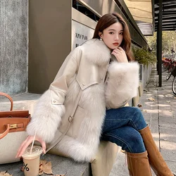 2022 Autumn And Winter New Temperament Net Red Imitation Fur Coat Women's Fashion Thickening Motorcycle Plush Jacket Trend