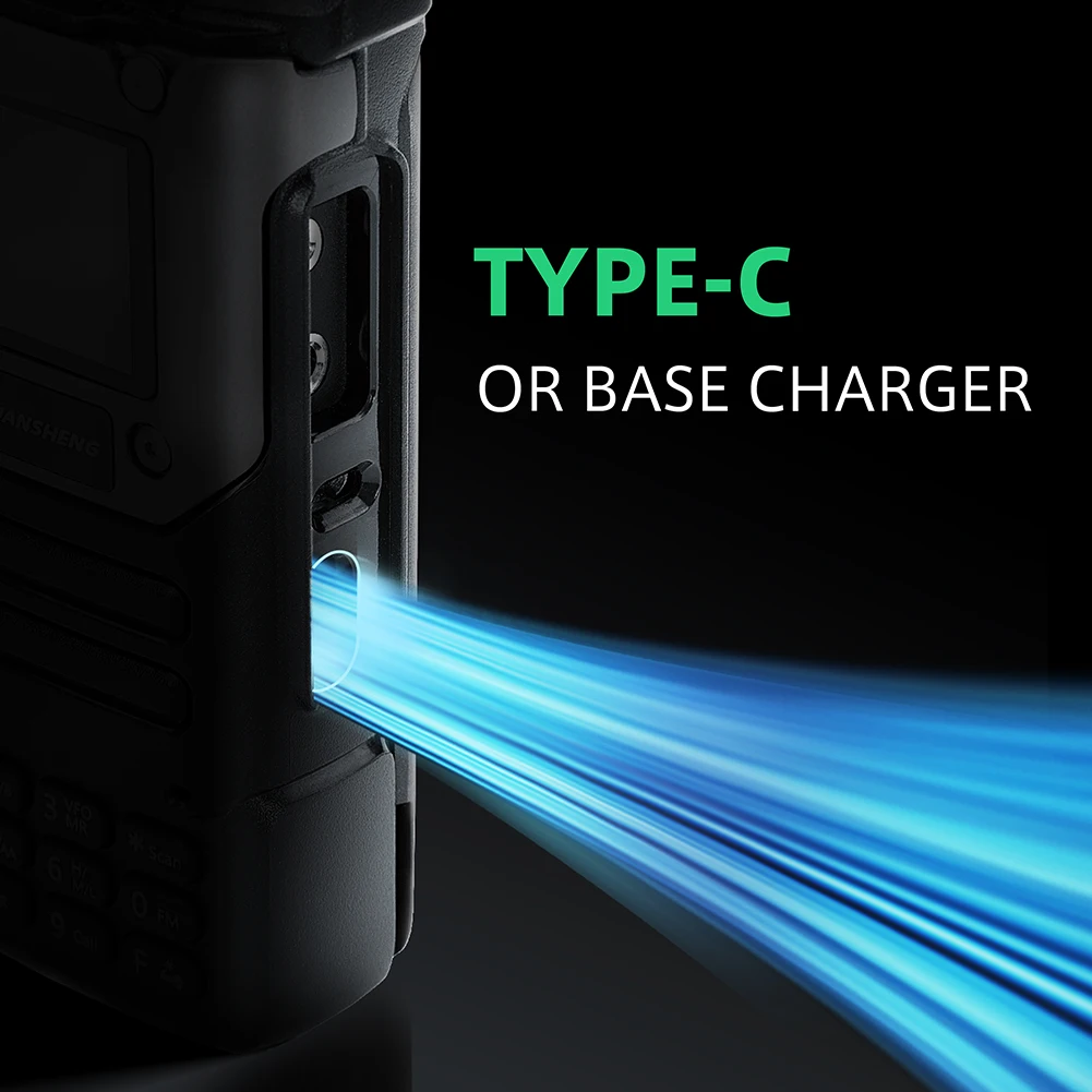 UV-K6 Walkie Talkie 5W Air Band Radio Tyep C Charge UHF VHF DTMF FM Scrambler NOAA Wireless Frequency Two Way CB Radio