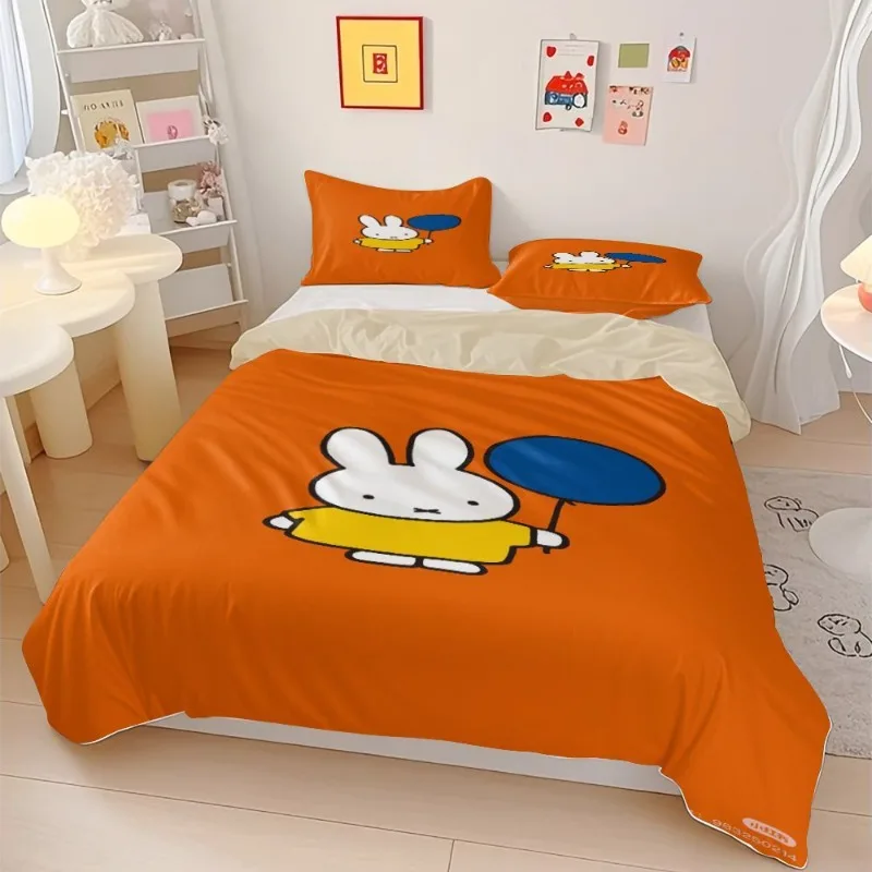 Miffy Sommer-Kühldecke mit Hoher Farbwiedergabe, Cartoon-Digitaldruck, Weiche Maschinenwaschbare Klimaanlagen-Decke für Zuhause und Schlafzimmer – Detail 5