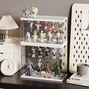 سعة كبيرة اليد العمل عرض مربع واضح البندول مجلس الوزراء الاكريليك فقاعة أعمى مربع عرض رف ليغو تخزين مربع أفضل 6 منظمي ليغو مبيعا - رقم 4