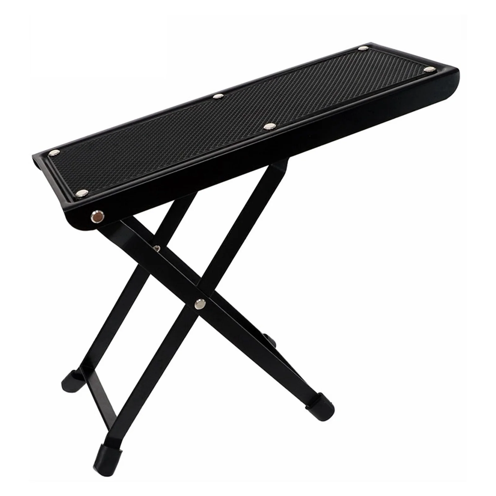 1/2pcs Guitar Foot Rest Folding Guitar Footstool Anti Skid Metal Comfortable Height Adjustable High Strength Stable Performance