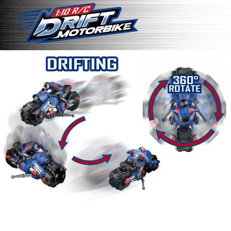 RC Auto 1/10 Cool mini Moto RC Motorfietsen model Afstandsbediening Elektrische motor van kinderen racen Auto Speelgoed voor jongen kids gift