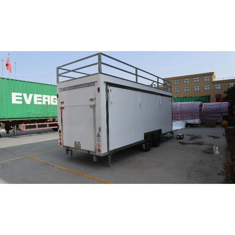 مقطورة طعام من الألومنيوم شديدة التحمل - مثالية للمناسبات الخارجية، مثالية كالمطبخ المحمول