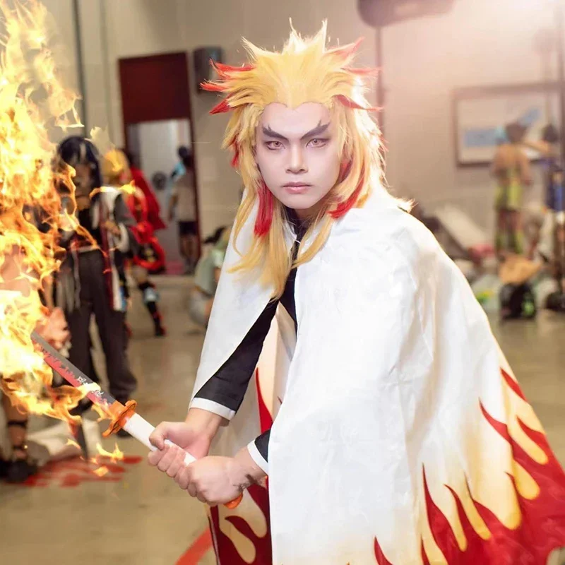 

wertyu 123456 qwerrtyuio. 123456 Rengoku Kyoujurou, наряды, аниме, демон, косплей, костюм убийцы, парик для взрослых и детей, Kimonoasdfghj 0