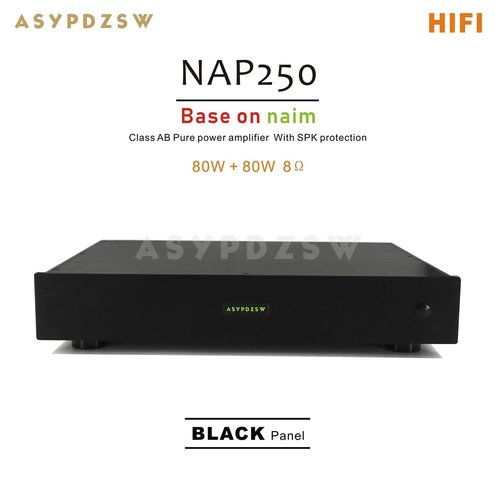 Class AB HIFI NAP250 Power amplifier Base on UK NAIM With SPK protection 80W+80W 8 ohm