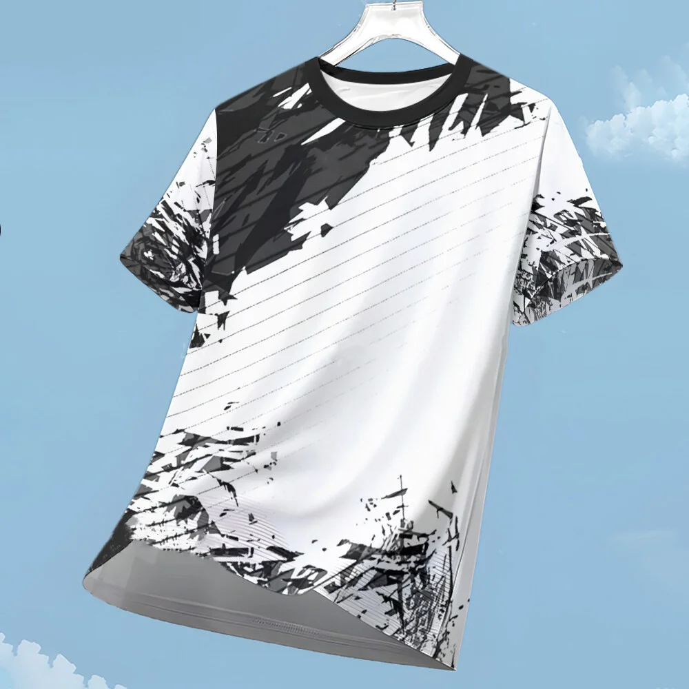 3D Print Sport Quick-dry Breathable Men T-shirt Outdoor Street Casual Running Fitness Parent-child  Short Sleeve Top Clothes Top