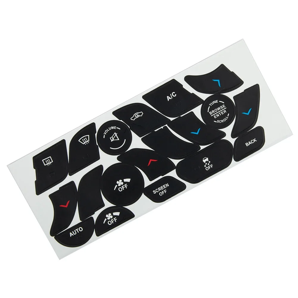 Sticker Button Repair A/C Climate Control Accessories Black Decals Direct Replacement Front Brand New High Quality