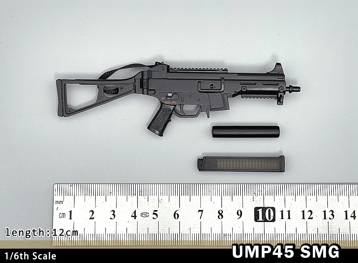 NEW 1/6 scale UMP45 SMG Submachine Gun Weapon Model 77027 for 12inch Action Figure Military Soldier Army Collection Toys