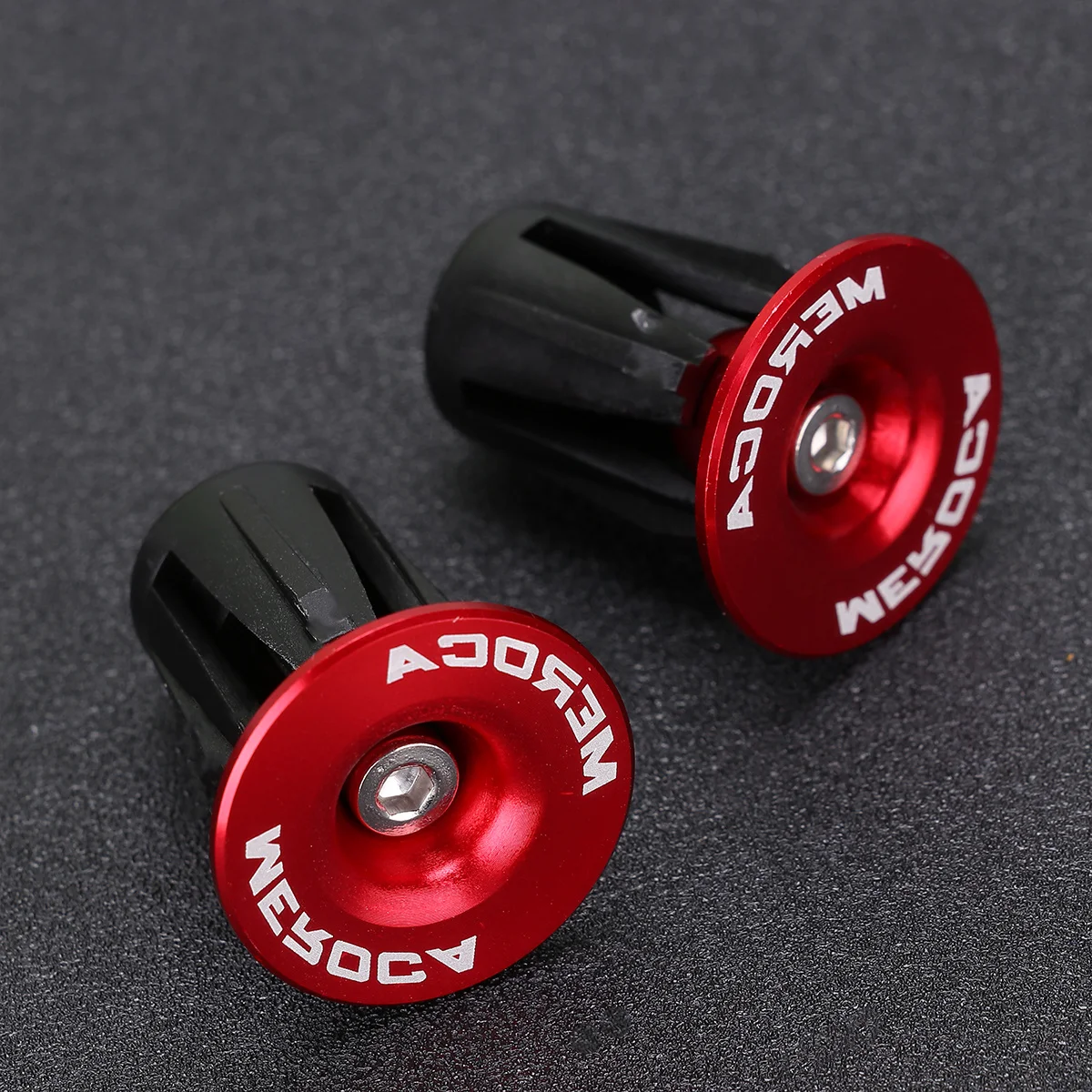 

1Pair Aluminum Alloy Bike Handle Plug Durable 22-24mm Grip Suitable for Mountain Road Folding Bicycle Red Handle Plug