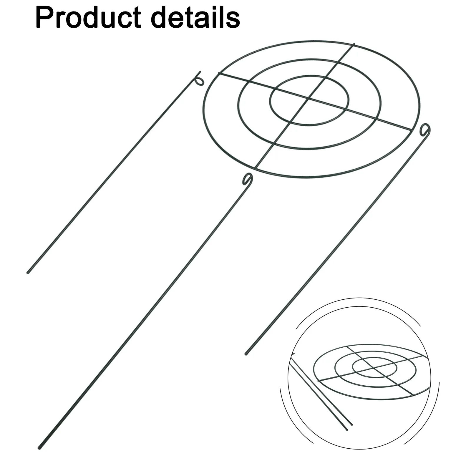 Climbing Plant Support Cages 3 Pack Metal Stands for Healthy For Garden Growth and Stability of Various Plants