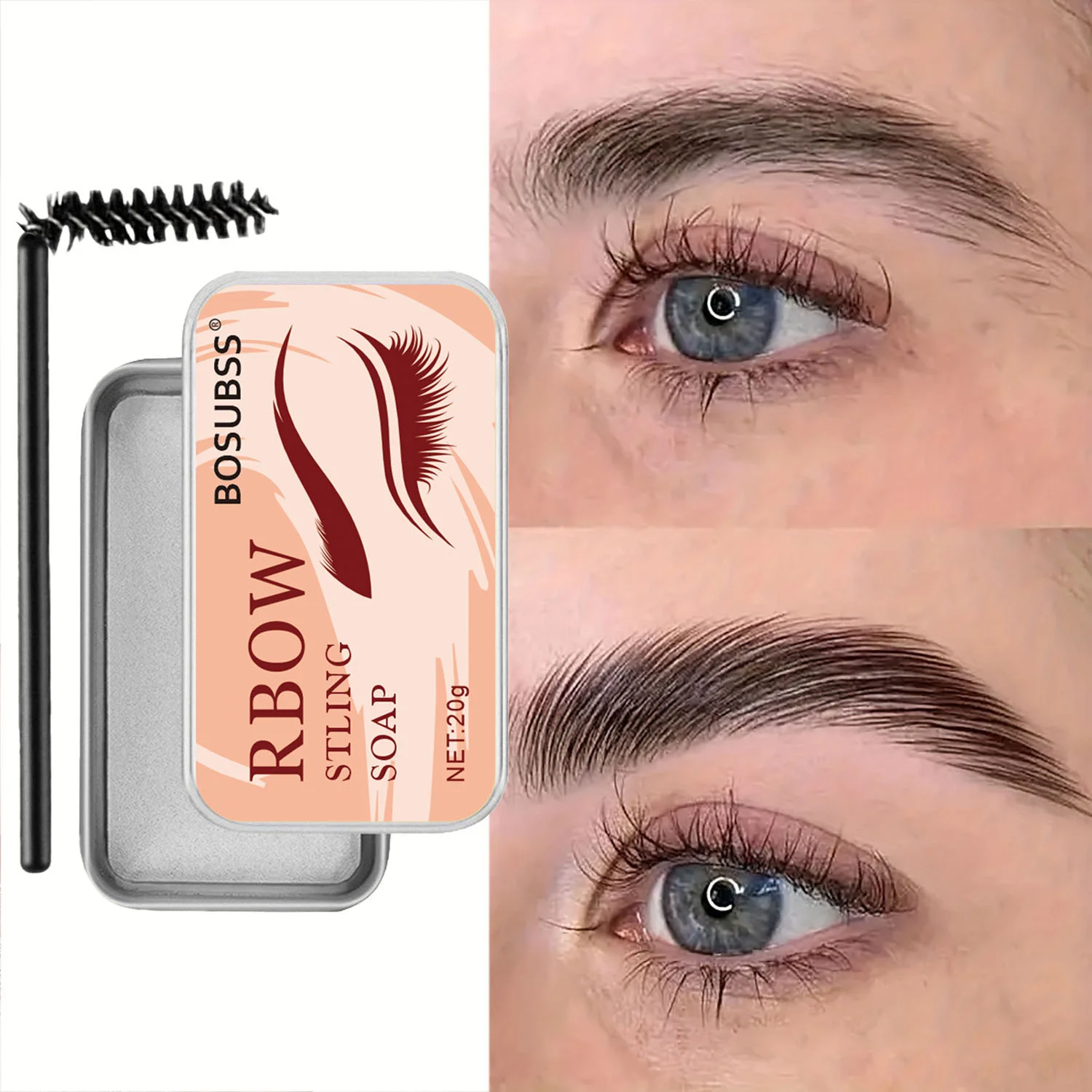 Gel para cejas transparente y liviano: cera transparente resistente al agua para formas naturales, sujeción duradera, no pegajosa, ideal para maquillaje diario
