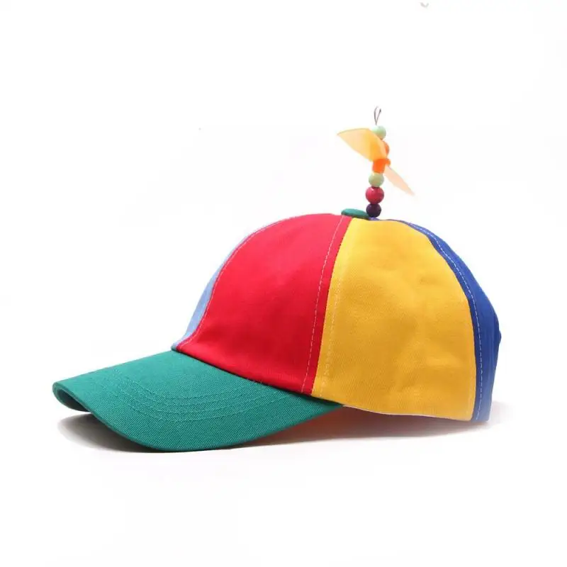 Gorra de béisbol con hélice de libélula de bambú para adultos y niños, sombrero de helicóptero, fiesta, Carnaval, divertido, al aire libre, alta