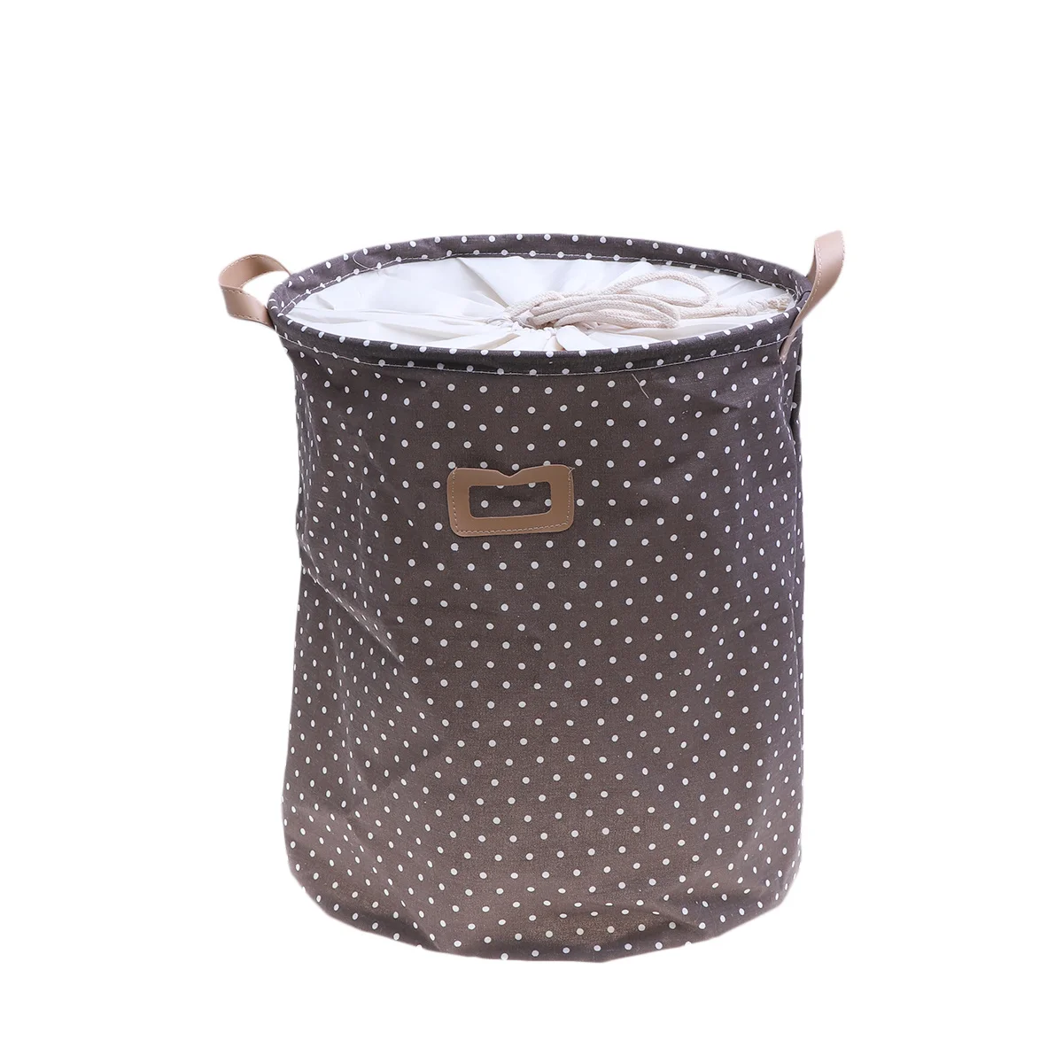 

Large Fabric Laundry Basket Cotton Linen Collapsible Organizer Home Storage Basket Drawstring Closure for Dirty Clothes Bedroom