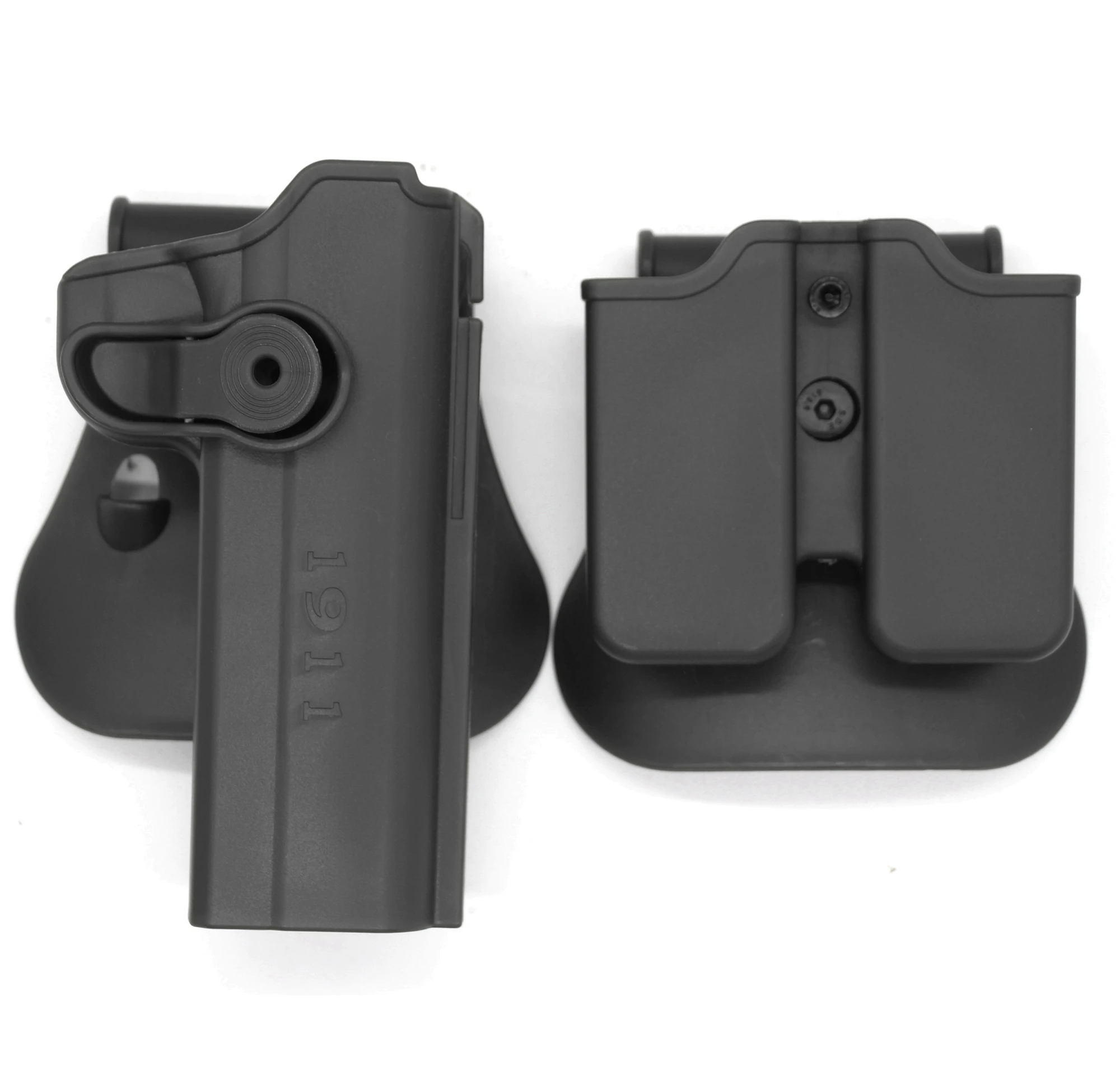 1911 Taktisches Pistolenholster mit Doppelmagazintasche, Pistolenholster, Gürtelholster, Pistolen-Paddle-Tragekoffer für Colt 1911 Zubehör – Detail 2