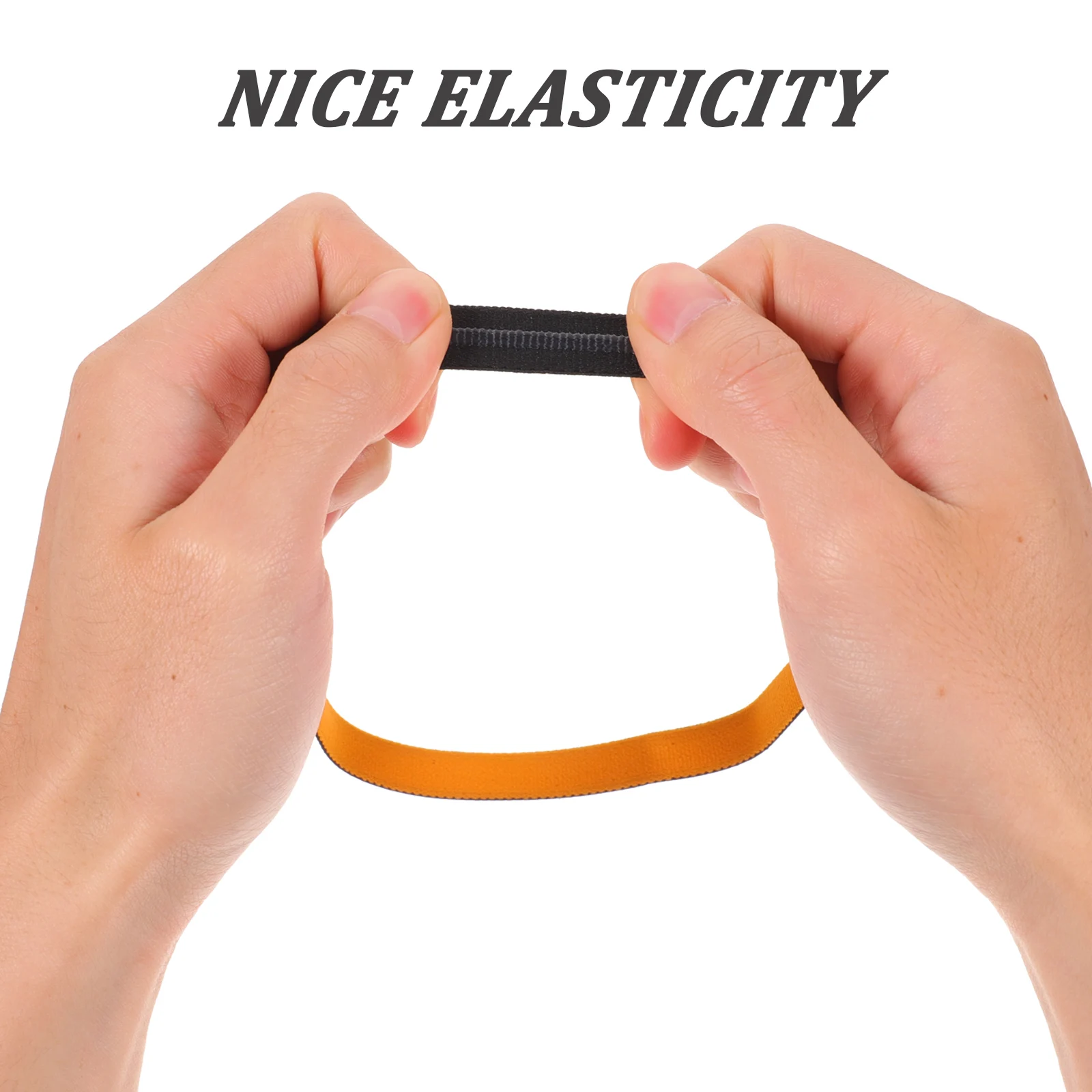 

2Pcs Anti-Slip Sweatbands for Women Men Workout Sports Headbands Elastic Hair Bands for Running Yoga Fitness Exercise