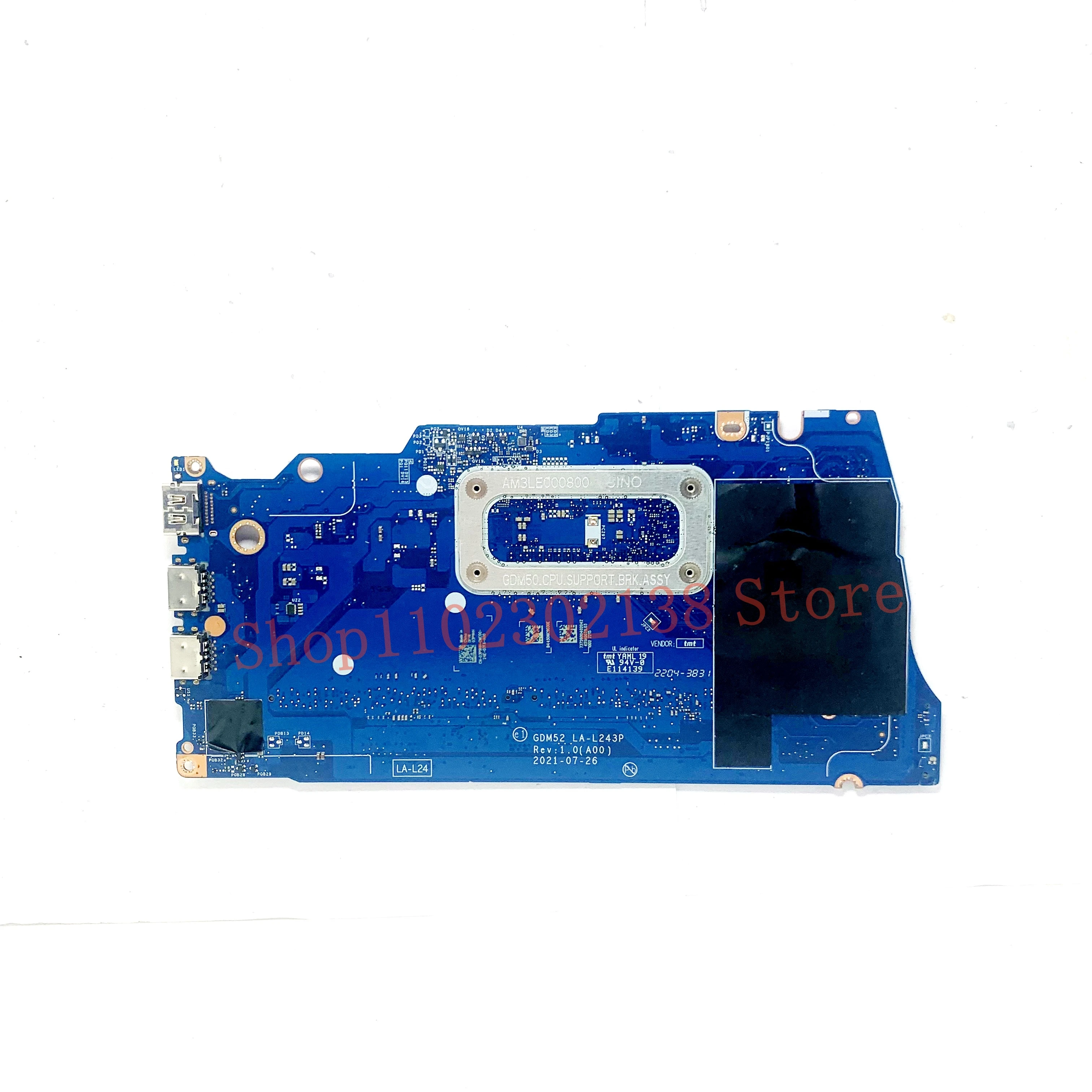 Imagem -05 - Cpu Mainboard para Dell Laptop 100 Testado ok Cn0r6r3h 0r6r3h Cn-03p9hh 03p9hh La-l243p Srgkl I51035g1