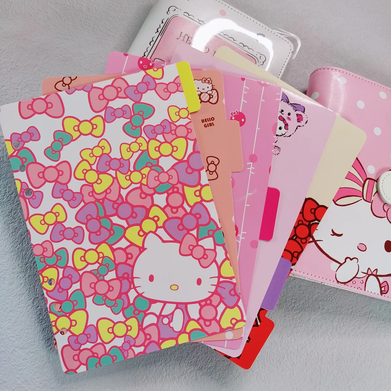 A5 A6  Cat Paper Index Divider 6 Holes For Binder Planner Notebook Stationery Notebook Paper Divider Accessories