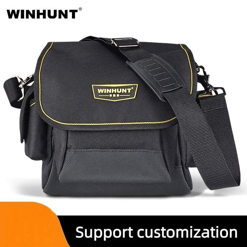 

WINHUNT Multifunction Electrician Tool Bag Thick Canvas Shoulder Tool Bag Network Maintenance Telecom Tool Waist Pouch Repair Ki