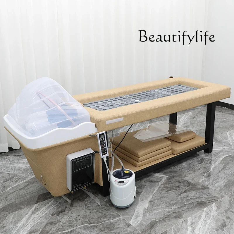 Nordic Hair Saloon Dedicated Water Circulation Fumigation Multifunctional Massage Couch