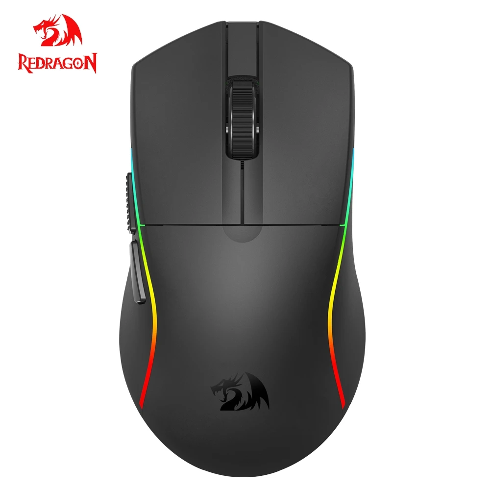 Ratón para juegos REDRAGON DEICIDE M816 PRO RGB USB con soporte Bluetooth 2.4G, inalámbrico, 26000 DPI, 6 botones para jugadores, ratón con cable para computadora