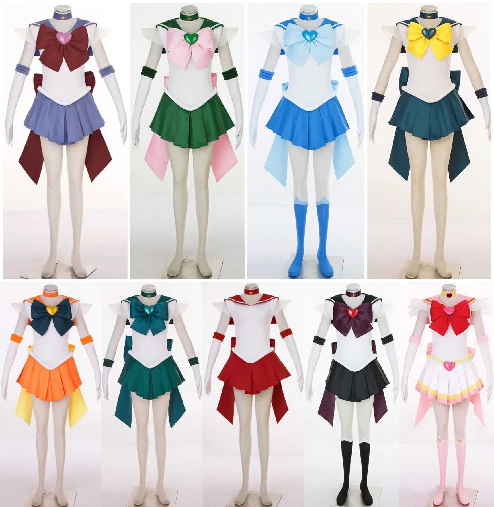 

Kino Makoto Minako Aino Kaiou Michiru Hino Rei Meiou Setsuna Mizuno Ami Tenoh Haruka Sailor Neptune Cosplay Halloween Costumes