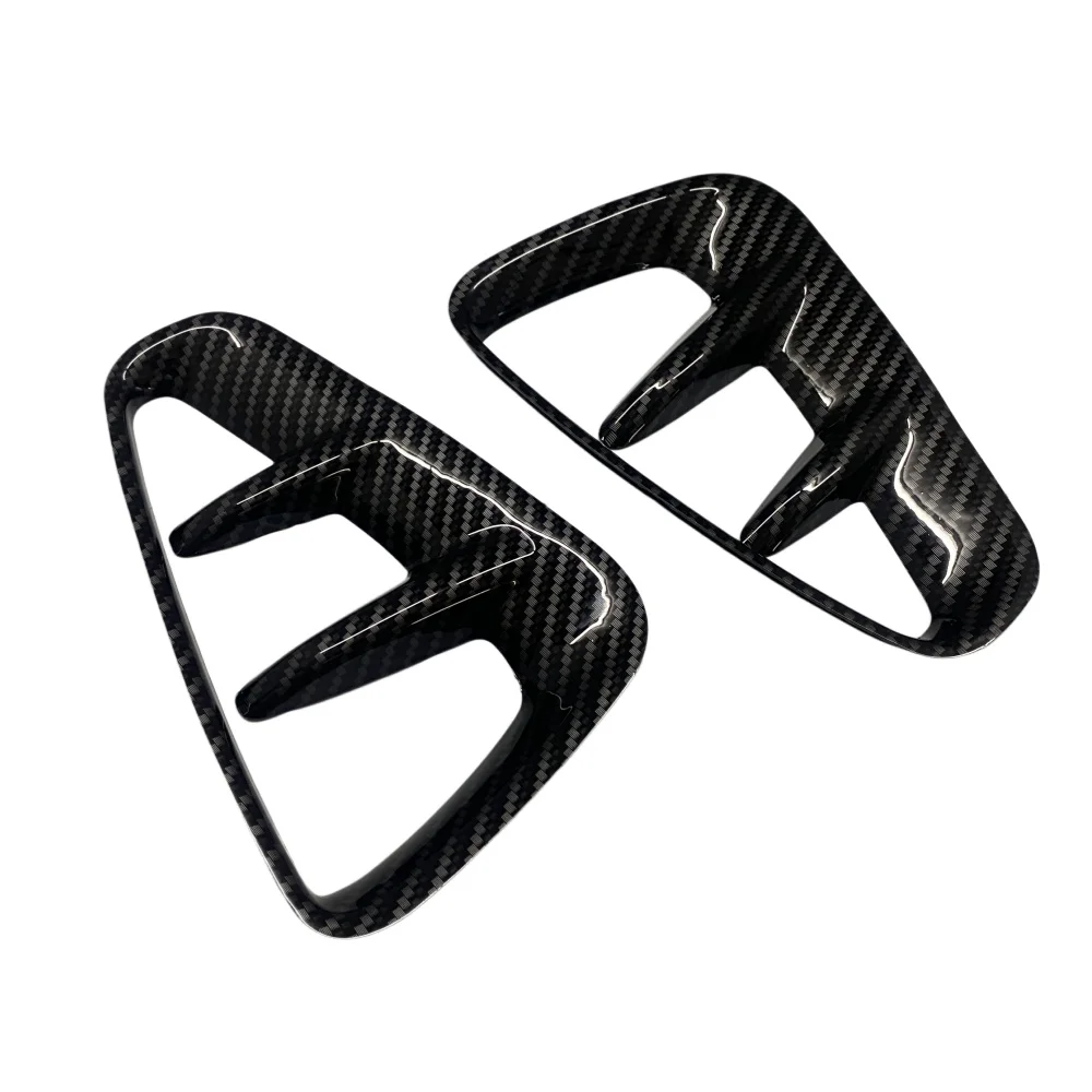 Fits For Kia K5 Optima 2016 2017 2018 Car Front Bumper Side Vent Spoiler Canard Covers Gloss Black Fog Light Cover Accessories