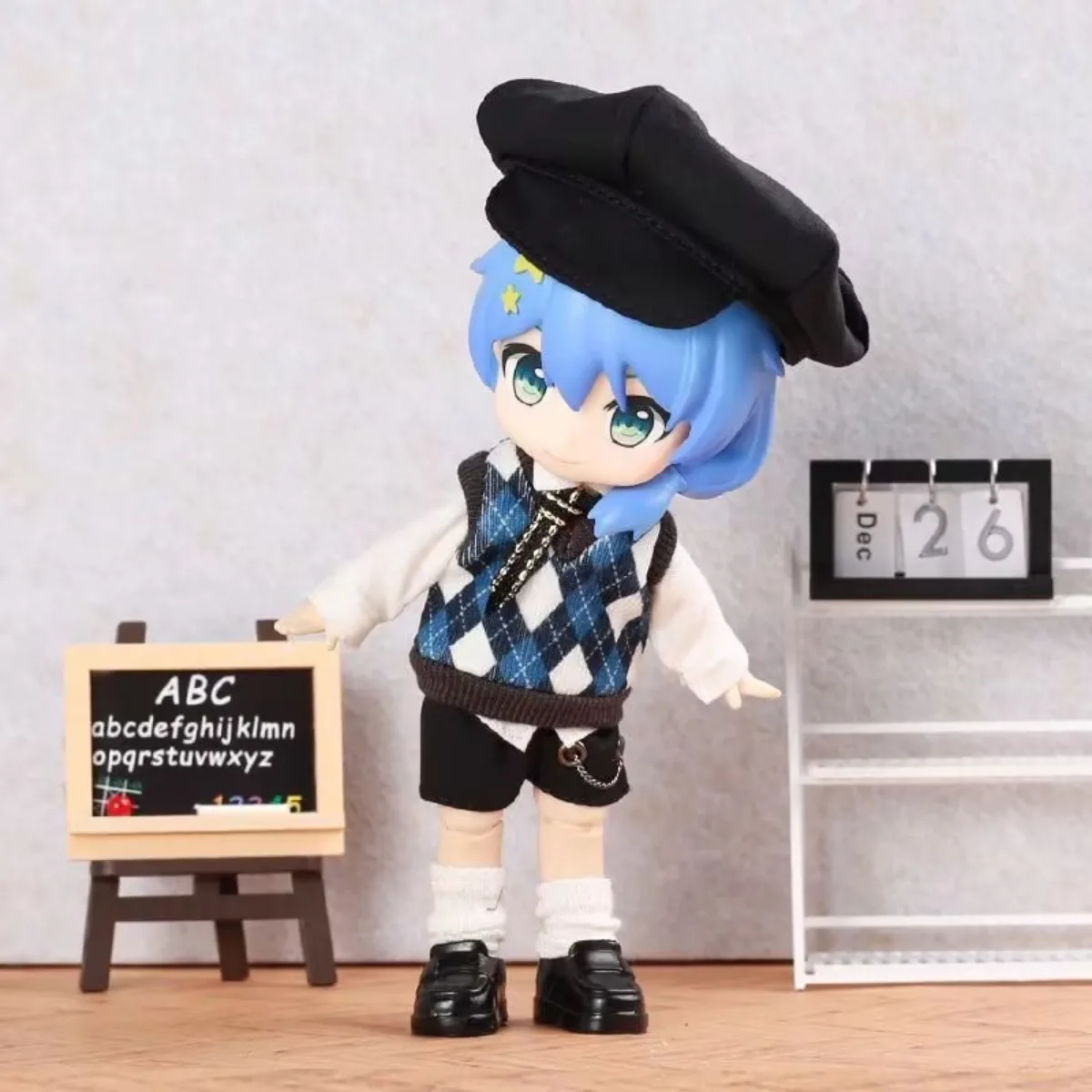 

Ob11 Doll Clothes Outfit Hat Plaid Vest Shorts Preppy 1/12 BJD Doll Clothing Doll Accessories Girl Birthday Gift Toys